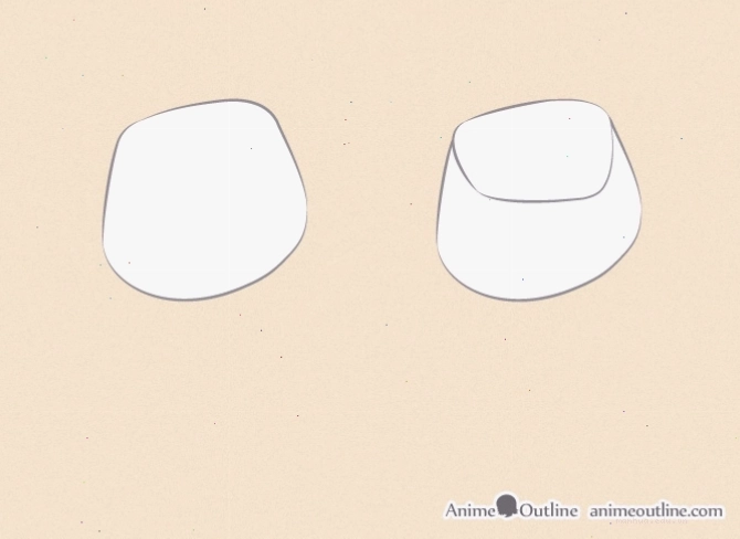 Phác thảo hình dạng cơ bản của nắm đấm anime