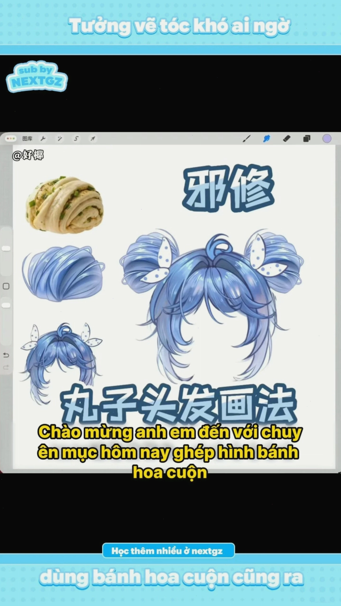 Phác thảo hình dáng đầu và đường chân tóc cho nhân vật anime
