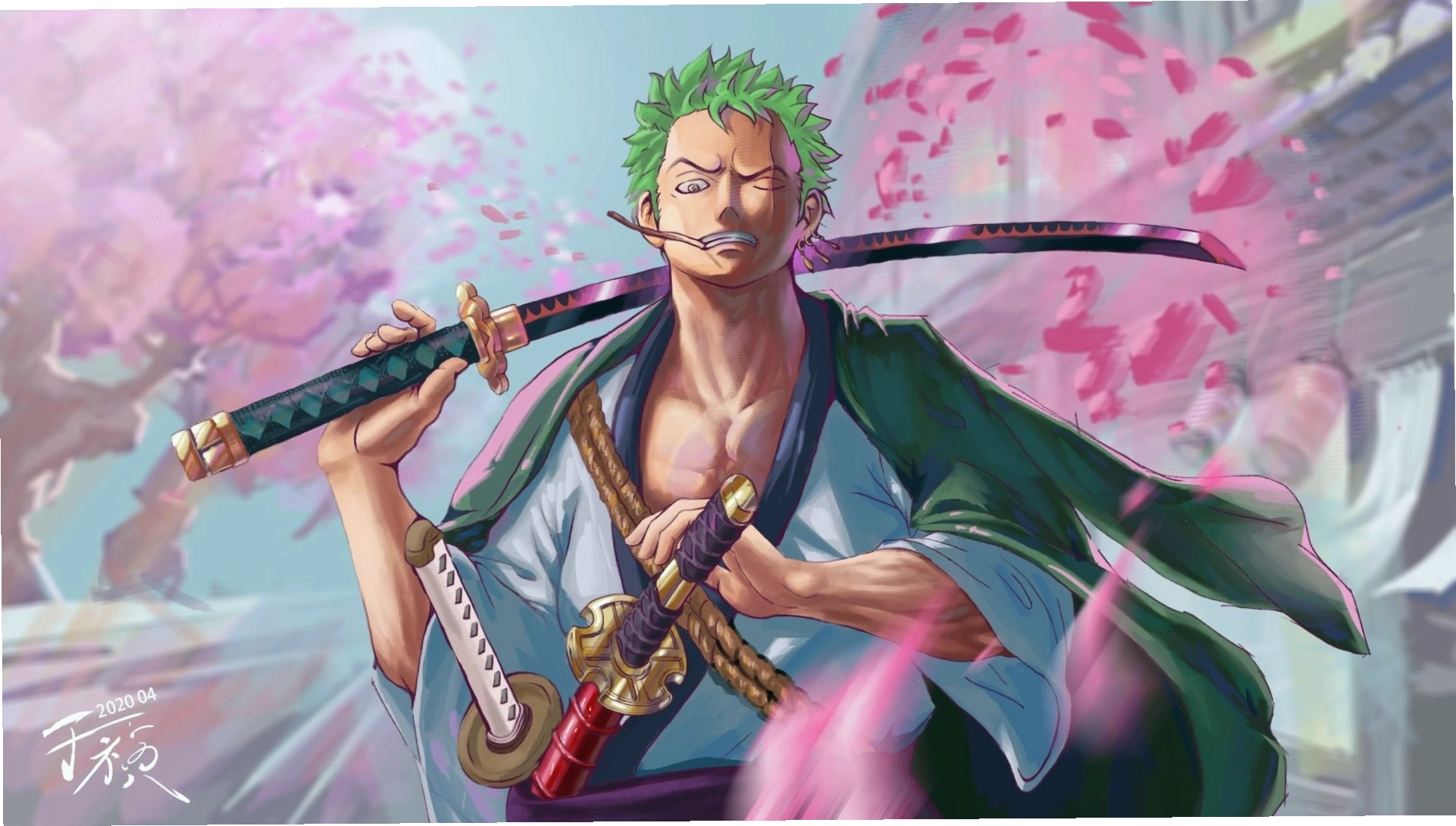 Roronoa Zoro với ba thanh kiếm