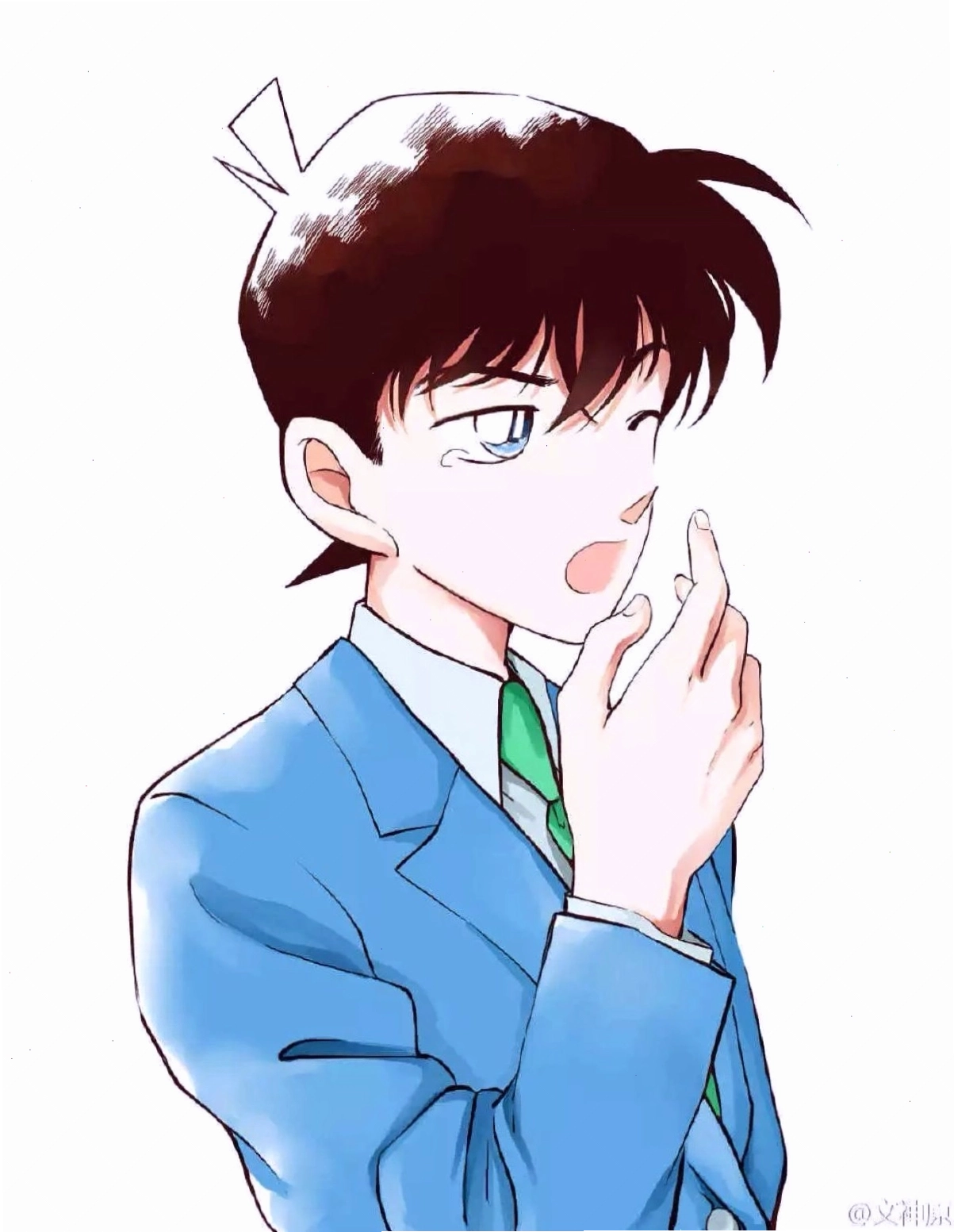 Shinichi ngáp dài trong một buổi học