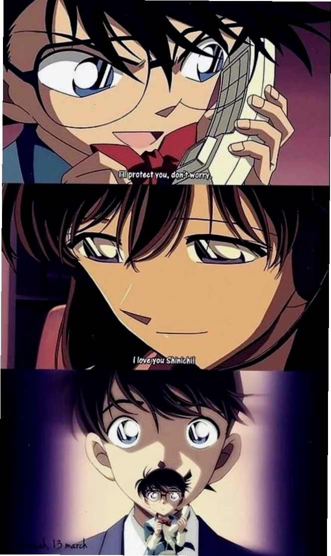Shinichi và Ran tay trong tay