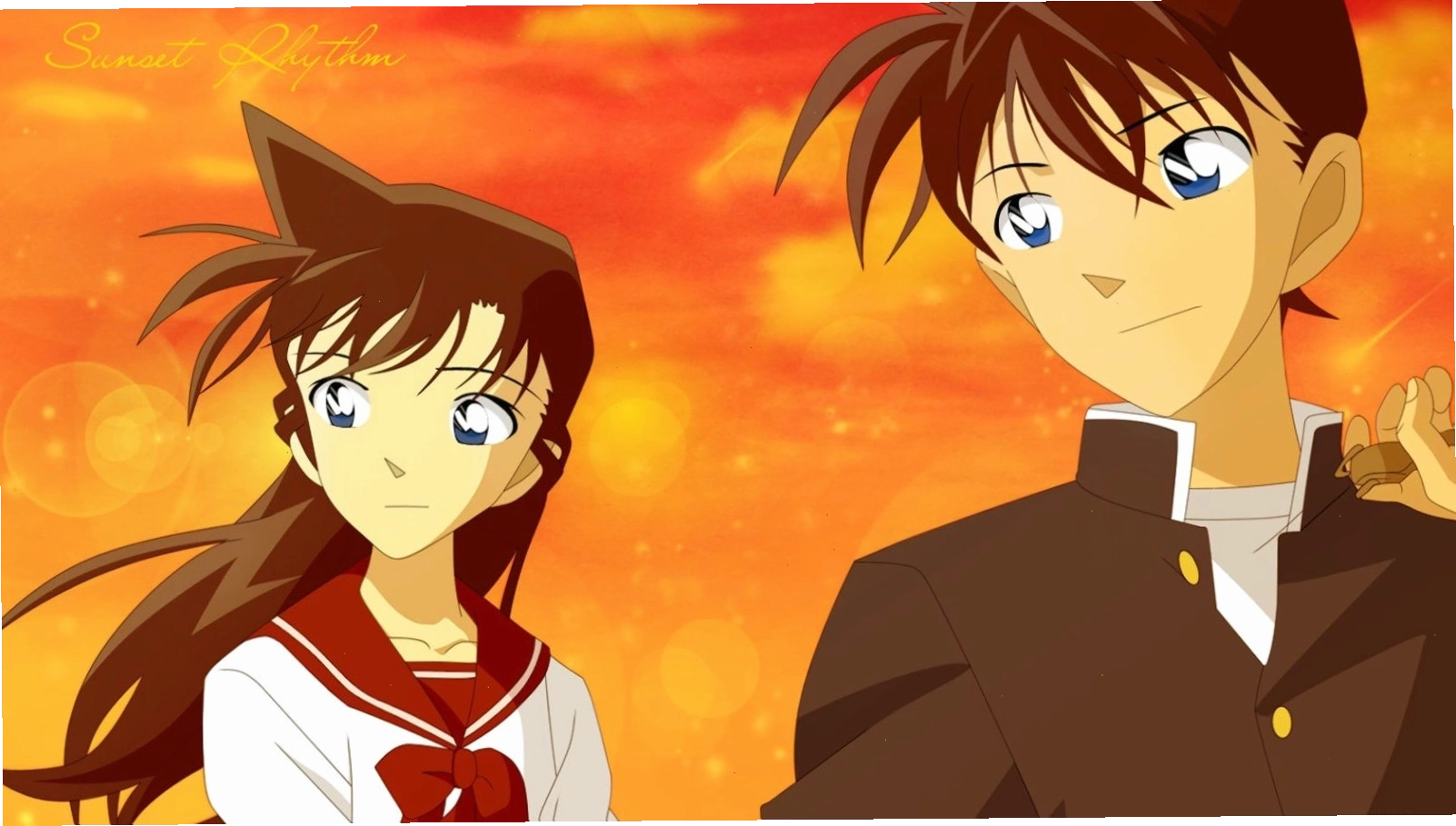 Shinichi và Ran trao nhau ánh nhìn trìu mến