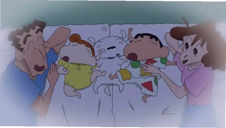 Shiro, chú chó của gia đình Shin, đang thư giãn