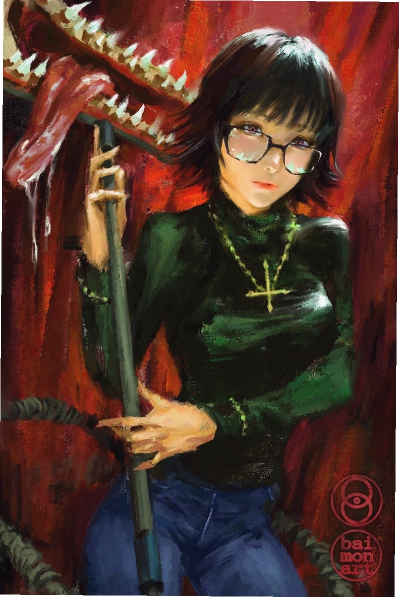 Shizuku Murasaki và Chrollo Lucilfer trong một tác phẩm fan art