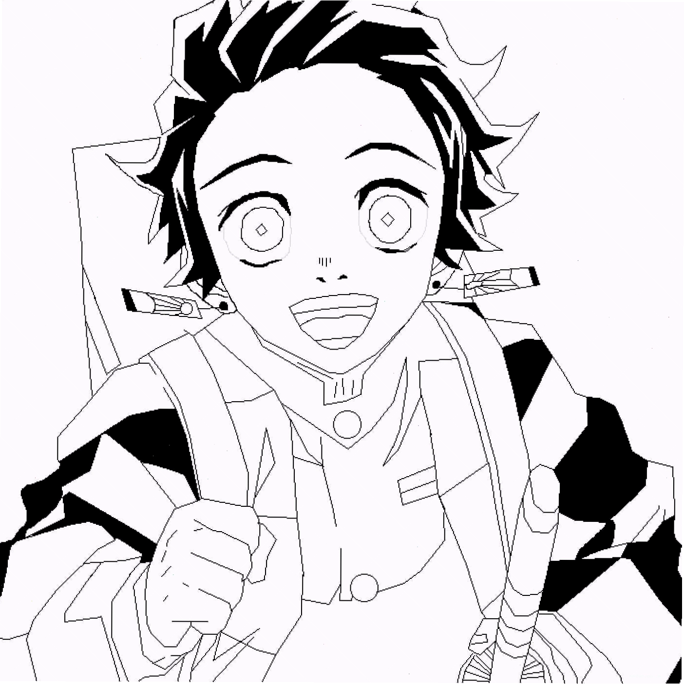 Tanjiro vui vẻ phiên bản chibi