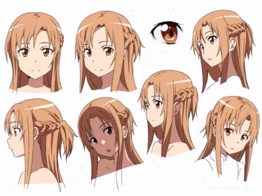 Thiết kế nhân vật Yuuki Asuna trong anime Sword Art Online