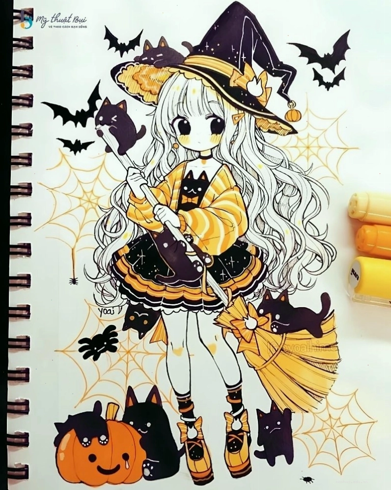 Tranh vẽ anime nữ với nét vẽ mềm mại