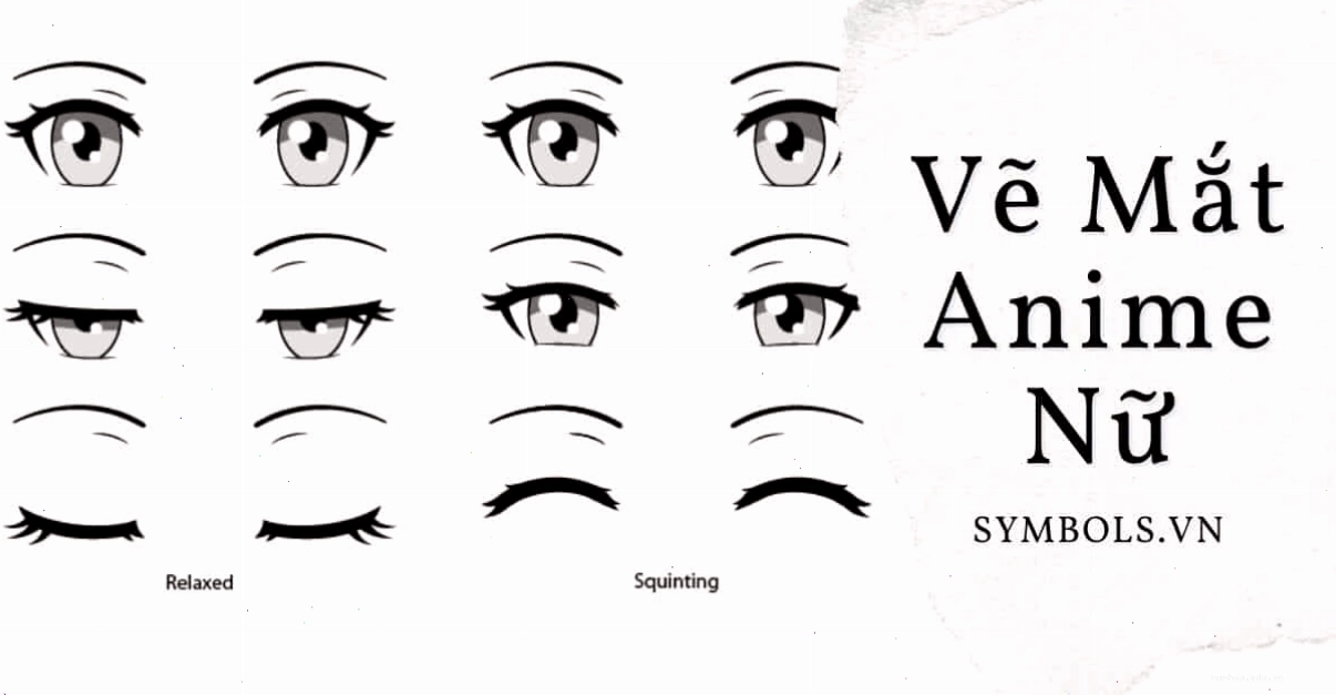 Vẽ Mắt Anime Nữ Cute Nhất