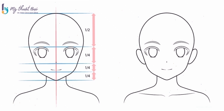 Vẽ mắt và lồng mày cho nhân vật anime