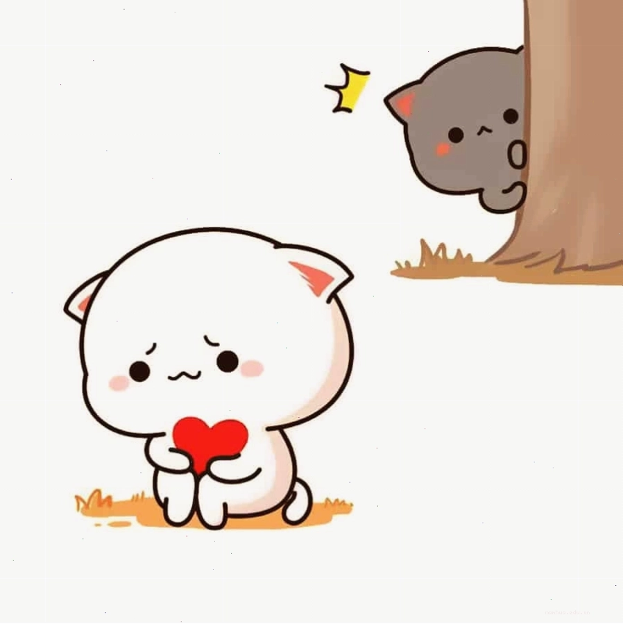 Vẽ mèo chibi với đôi mắt to tròn thể hiện sự ngây thơ