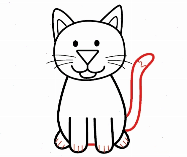 Vẽ móng vuốt và đuôi mèo anime