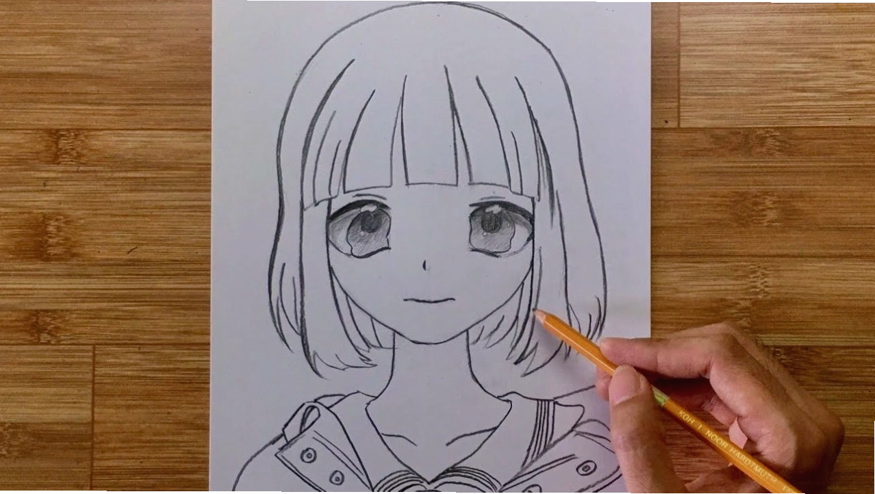 Video hướng dẫn vẽ cô gái anime đơn giản