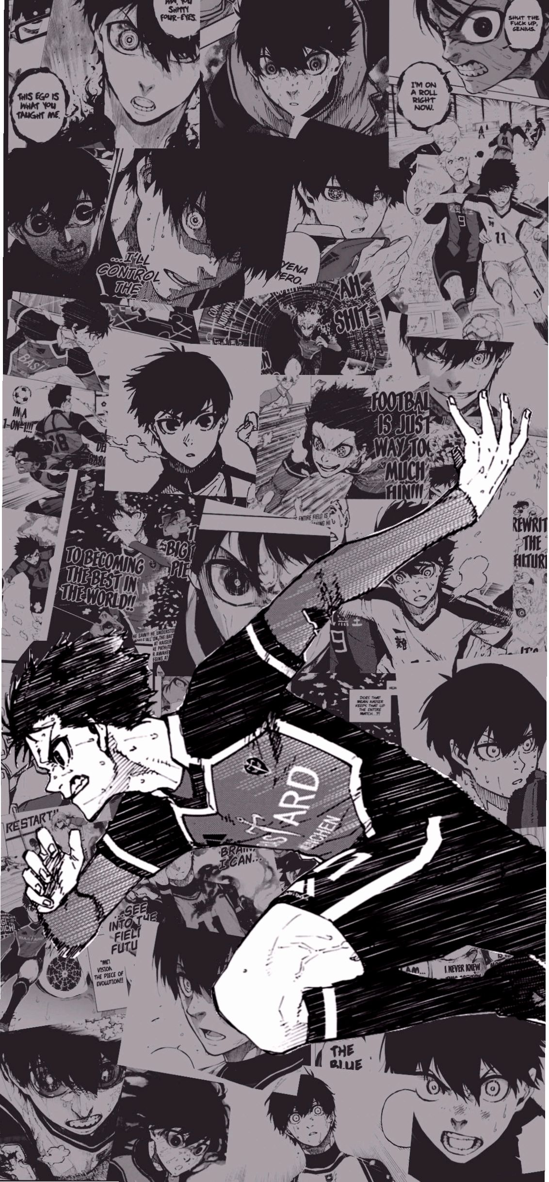 Wallpaper Isagi Yoichi, thể hiện nét mặt kiên định