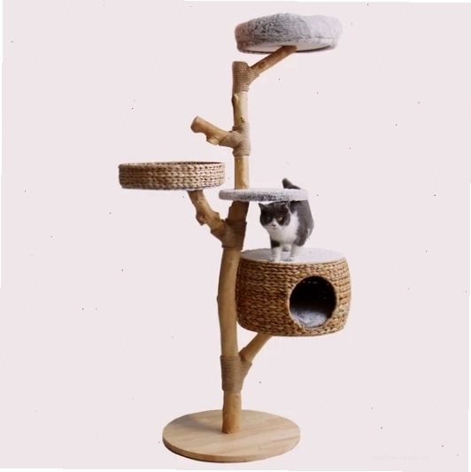 Back to Nature The Penthouse Cat Scratch Post made of natural wood