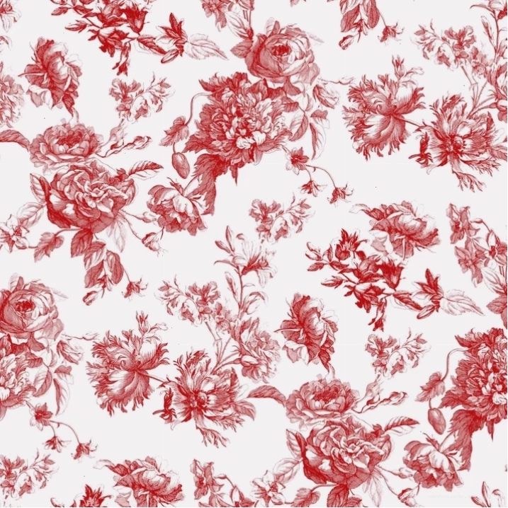 Red toile vintage wallpaper peel and stick removable for traditional rooms
