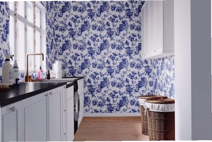 Vintage french toile wallpaper for traditional homes with intricate pastoral details