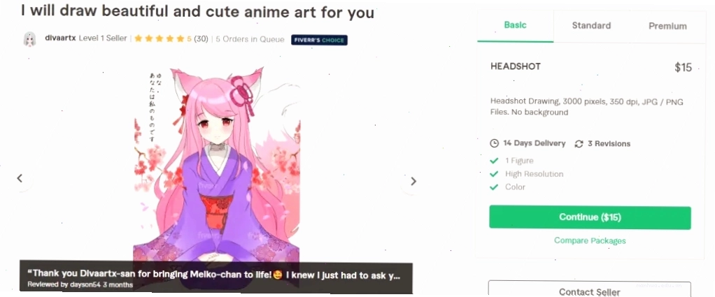 Phong cách vẽ anime dễ thương và ngọt ngào