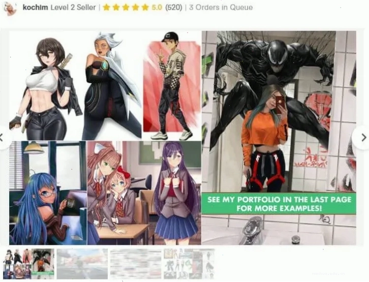 Tác phẩm từ nghệ sĩ anime chuyên nghiệp số hai