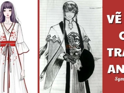 Hướng dẫn vẽ váy cổ trang anime đơn giản và đẹp mắt